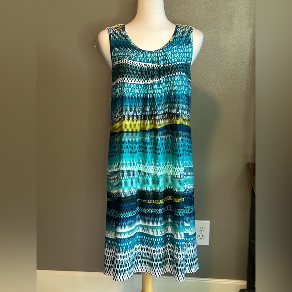 Kim Rogers Dresses Kim Rogers Size Pl Crochet Back Geo Print Dress